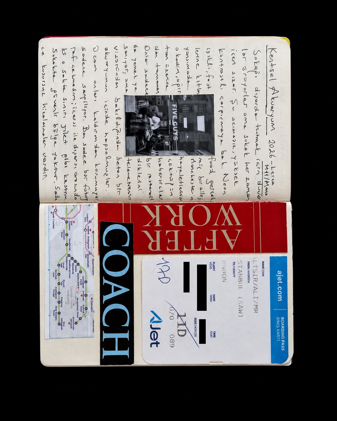 Ali Alışır renkli defter saha notu 20